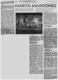 El regreso de Marta Mardones