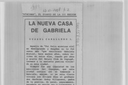 La nueva casa de Gabriela