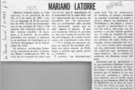 Mariano Latorre  [artículo].
