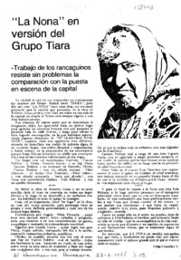 "La Nona" en versión del grupo Tiara  [artículo] Gilda González V.