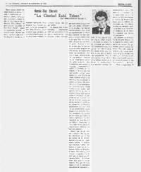 "La ciudad está triste"