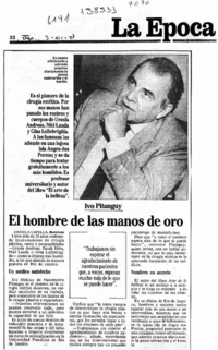 El hombre de las manos de oro  [artículo] Daniela Capella.