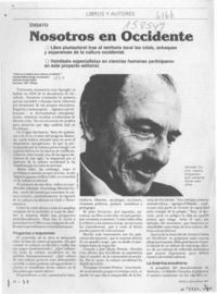 Nosotros en Occidente  [artículo] Darío Oses.