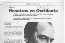 Nosotros en Occidente  [artículo] Darío Oses.