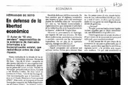 En defensa de la libertad económica  [artículo].