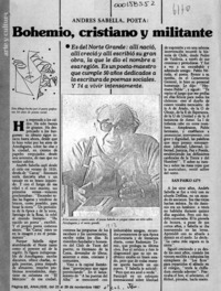 Bohemio, cristiano y militante  [artículo] Carolina Díaz.