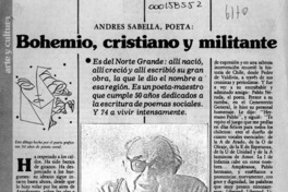 Bohemio, cristiano y militante  [artículo] Carolina Díaz.