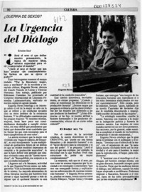 La urgencia del diálogo  [artículo] Ernesto Saul.