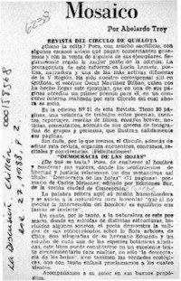 Mosaico  [artículo] Abelardo Troy.