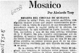 Mosaico  [artículo] Abelardo Troy.