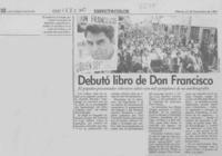 Debutó libro de Don Francisco  [artículo].