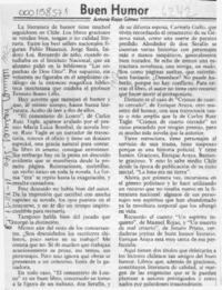 Buen humor  [artículo] Antonio Rojas Gómez.