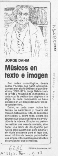 Músicos en texto e imagen  [artículo].