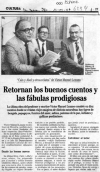 Retornan los buenos cuentos y las fábulas prodigiosas  [artículo].