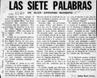 Las siete palabras  [artículo] Carlos René Correa.