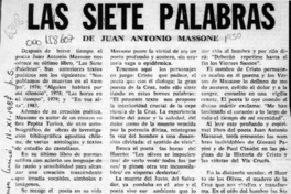 Las siete palabras  [artículo] Carlos René Correa.