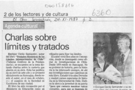 Charlas sobre límites y tratados  [artículo].