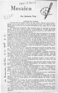 Mosaico  [artículo] Abelardo Troy.