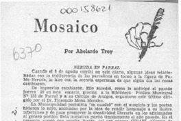 Mosaico  [artículo] Abelardo Troy.