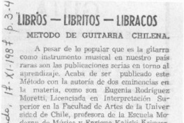 Método de guitarra chilena  [artículo].