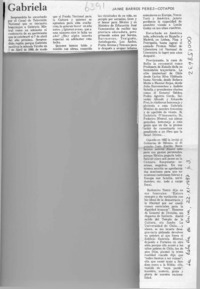 Gabriela  [artículo] Jaime Barros Pérez-Cotapos.