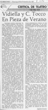 Vidiella y C. Tocco en pieza de verano