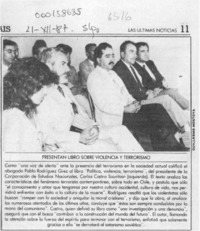Presentan libro sobre violencia y terrorismo  [artículo].