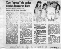 Con "apoyo" de bailes árabes lanzaron libro  [artículo].