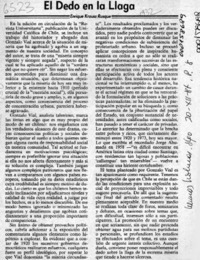 El dedo en la llaga  [artículo] Enrique Krauss Rusque.