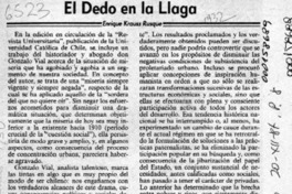 El dedo en la llaga  [artículo] Enrique Krauss Rusque.