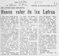 Nuevo valor de las letras  [artículo] El Director.