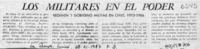 Los Militares en el poder  [artículo].