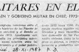 Los Militares en el poder  [artículo].