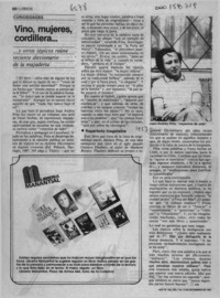 Vino, mujeres, cordillera --  [artículo] G. B.