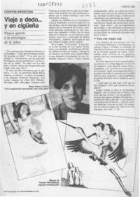 Viaje a dedo -- y en cigueña  [artículo] G. B.