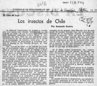 Los insectos de Chile  [artículo] Armando Guerra.