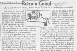 Retrato cabal  [artículo] Filebo.