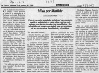 Misa por Matilde  [artículo] Jorge Edwards.