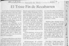El Triste fin de Recabarren  [artículo].