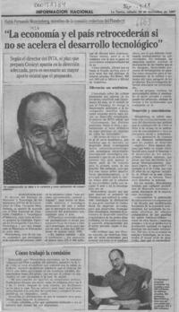 "La economía y el país retrocederán si no se acelera el desarrollo tecnológico"  [artículo] Marcos Robledo.