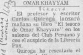 Omar Khayyam