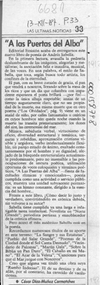 "A las puertas del alba"