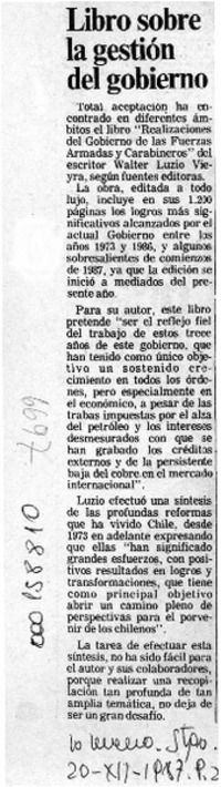 Libro sobre la gestión del gobierno  [artículo].