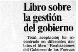 Libro sobre la gestión del gobierno  [artículo].