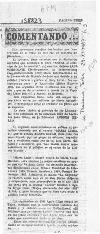 Comentando --  [artículo] A. P.