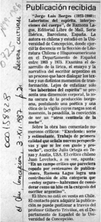 Publicación recibida  [artículo].