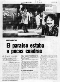 El paraíso estaba a pocas cuadras  [artículo] Guillermo Blanco.