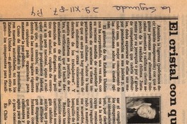 El cristal con que se mira  [artículo] Rafael Valdivieso Ariztía.