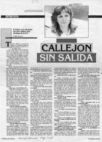 Callejón sin salida  [artículo] Betty Kretschmer.