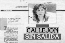 Callejón sin salida  [artículo] Betty Kretschmer.